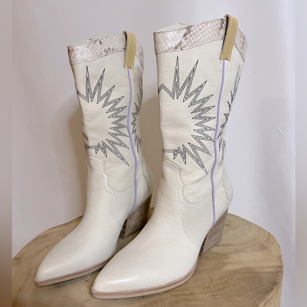 Dolce Vita Boots Lawson Sand Nubuck Western Boots